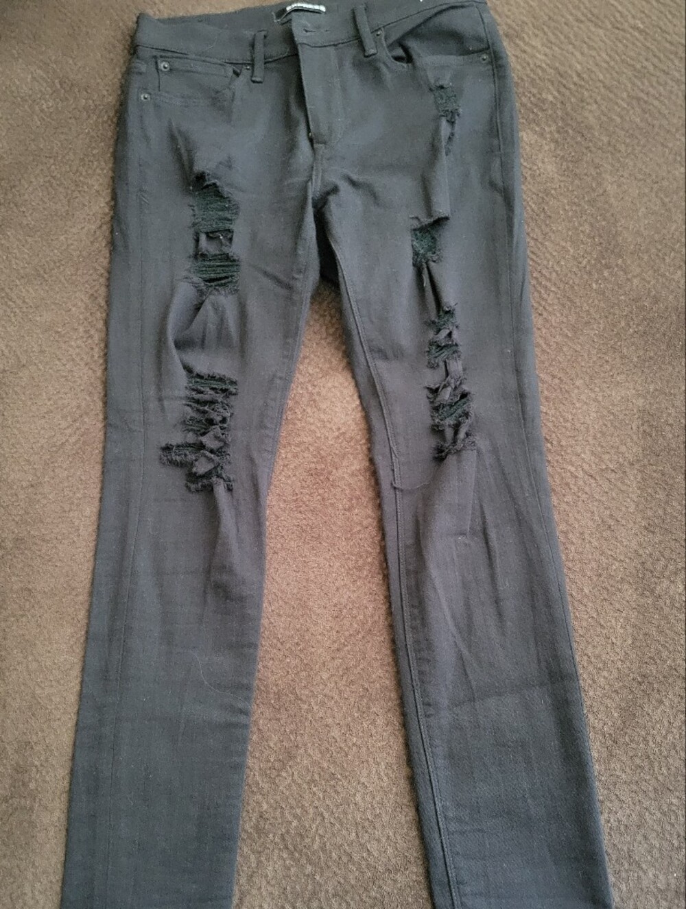 Express Black Ripped Skinny Jeans